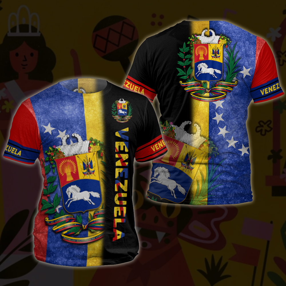 Venezuela Flag Shirt Unisex Allover Print T Shirt 3d