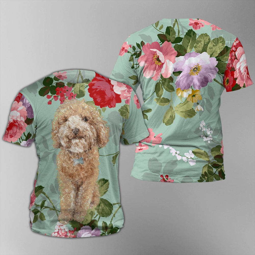 Poodle Unisex Allover Print T Shirt 3d