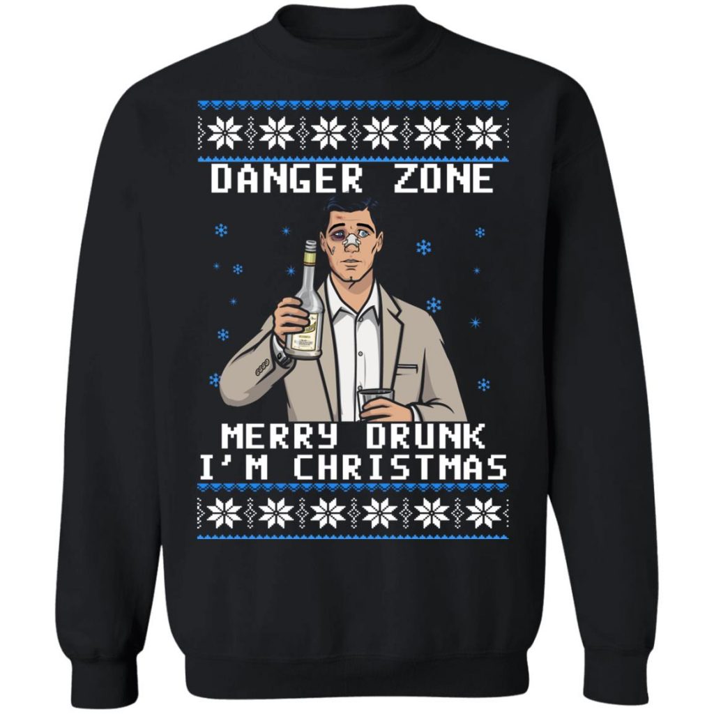 Archer Danger Zone Merry Drunk Im Christmas Sweater
