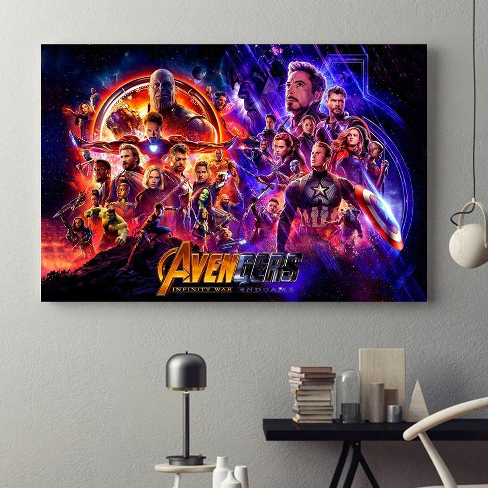 Avengers Infinity War Endgame All Super Heroes Poster Canvas