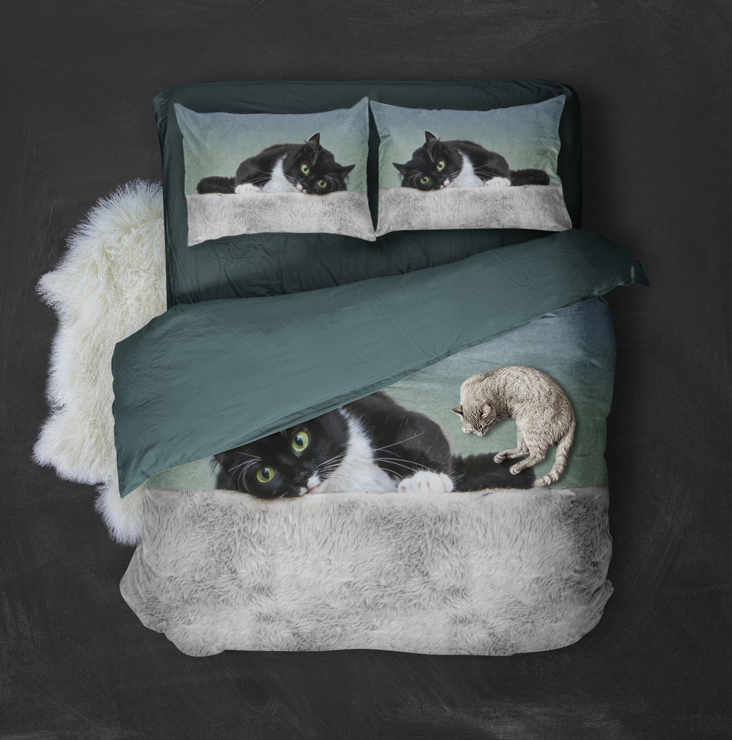 Cute Cat Bedding Set Premium Bedding Set