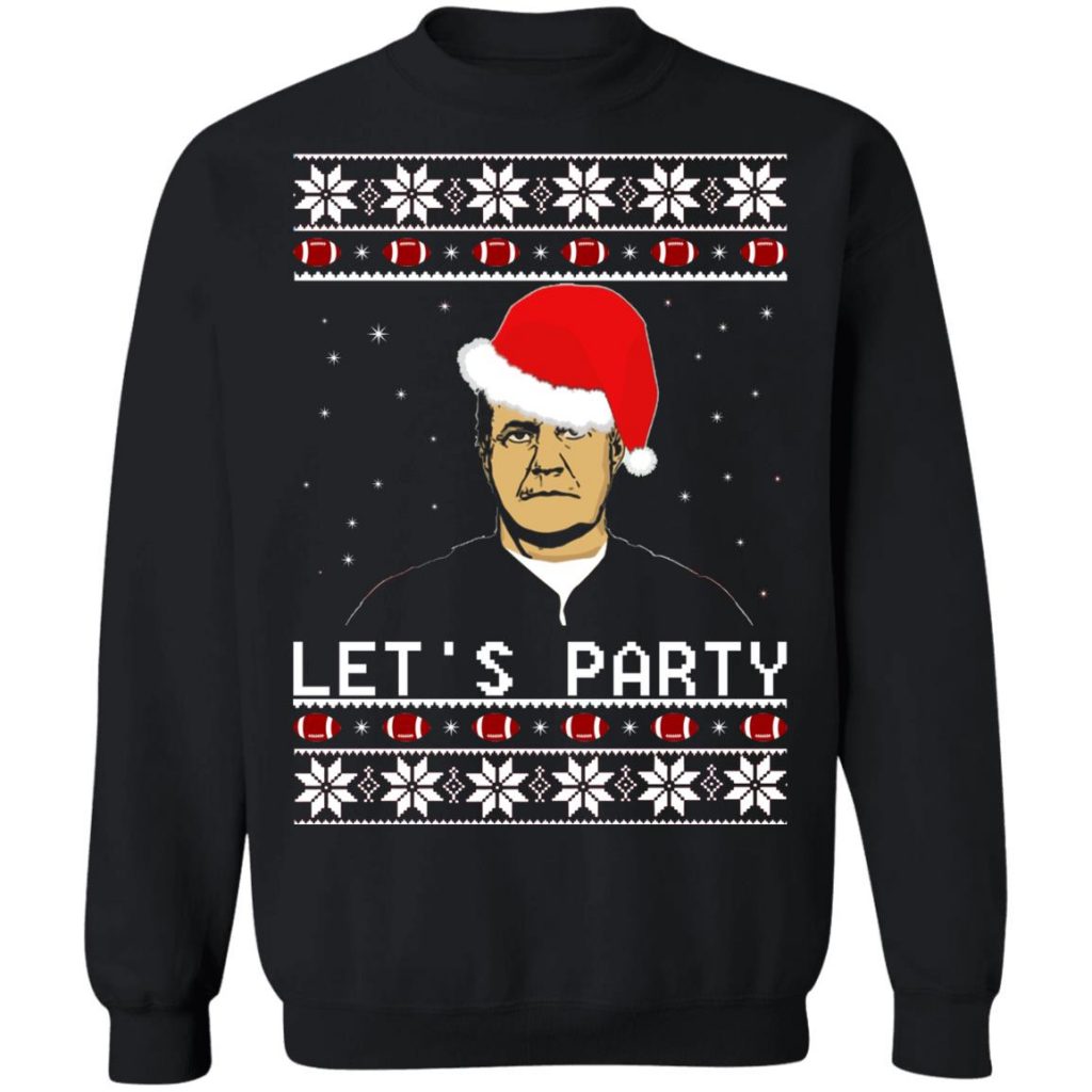 Belichick Lets Party Christmas Ugly Sweater