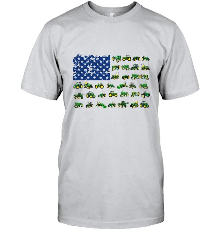 Farmer Tractor American Flag Shirt