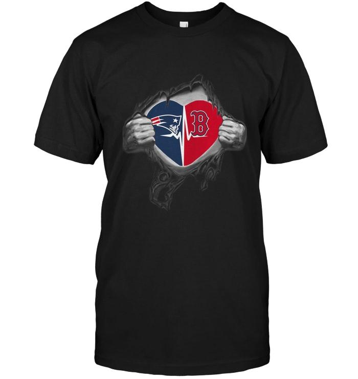New England Patriots Boston Red Sox Heartbeat Love Shirt