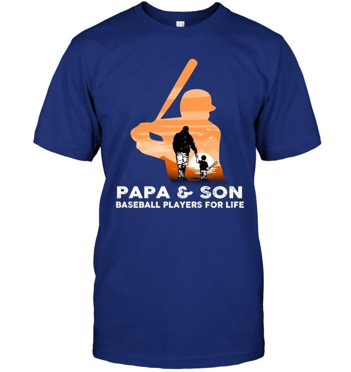 Papa & Son Baseball Player For Life T Shirt
