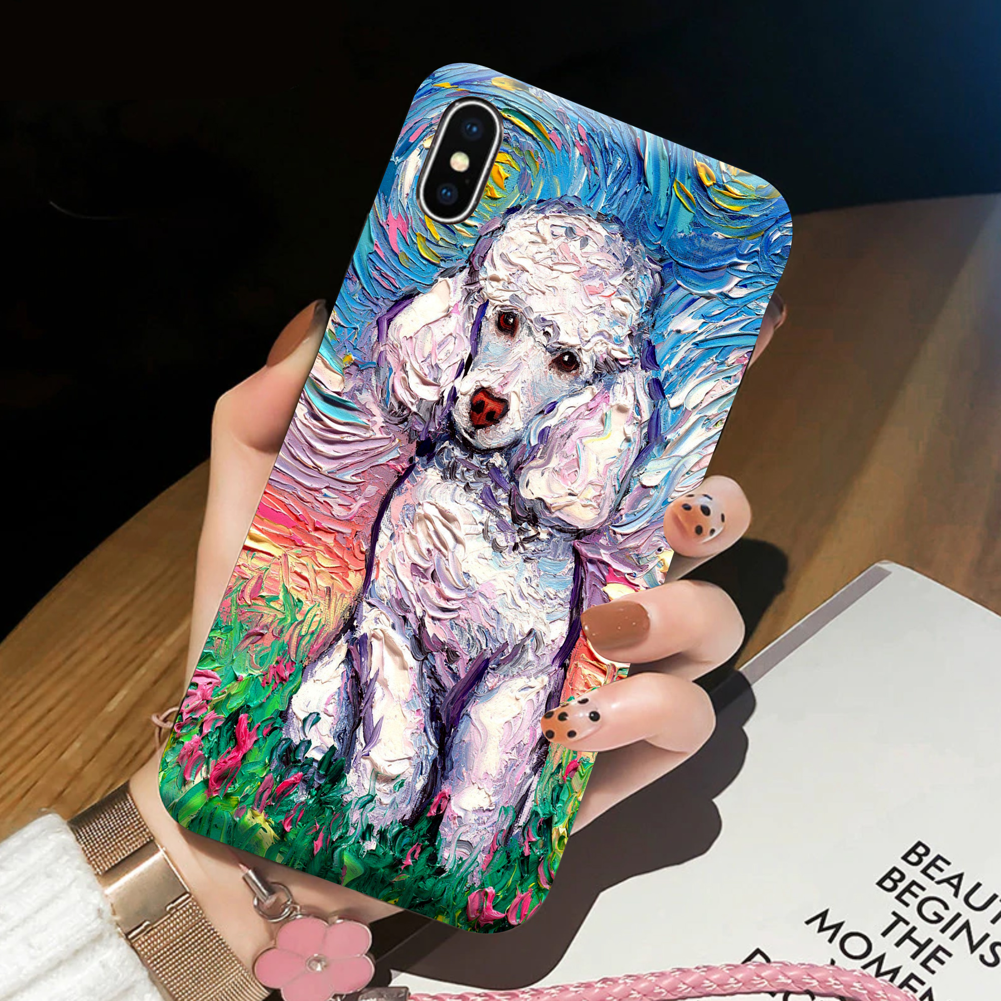 Van Gogh White Poodle Phone Case Phone Case