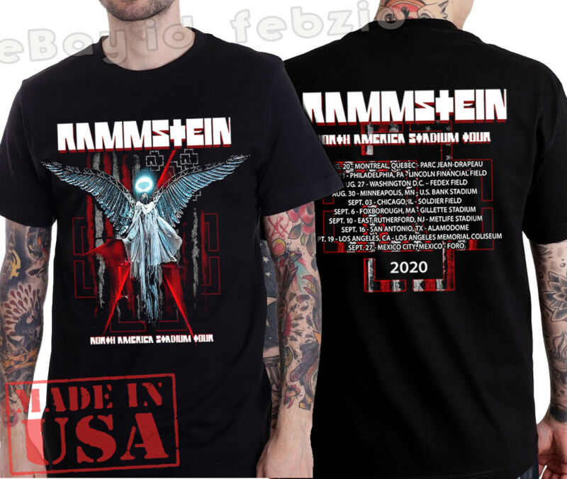 Rammstein T-shirt North America Stadium Tour 2020 Rock Industrial Music tee !