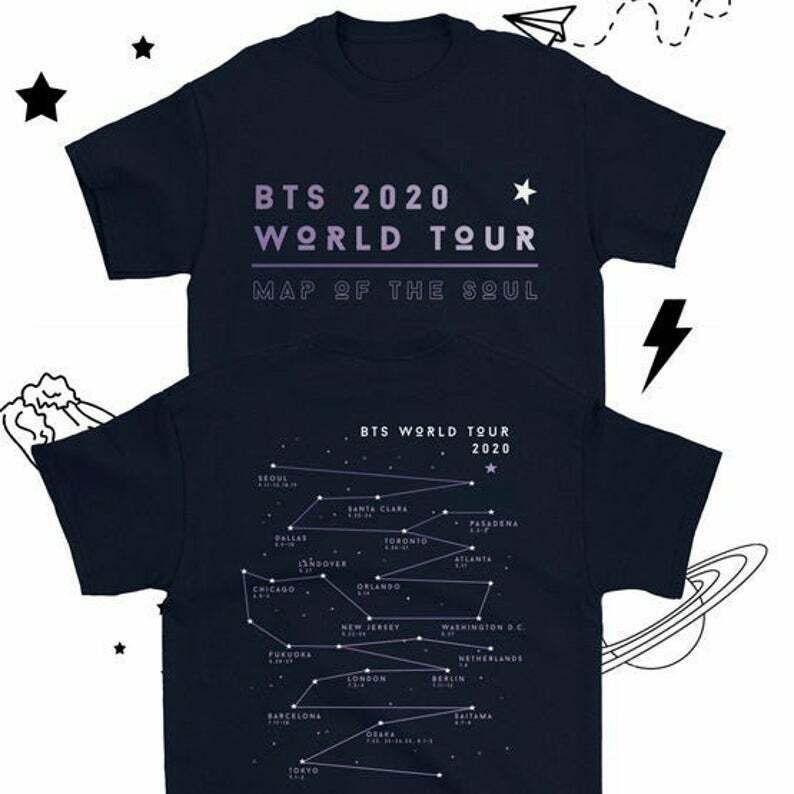 BTS Map of the Soul Concert Shirt BTS Kpop Concert T-Shirt 2020 World Tour