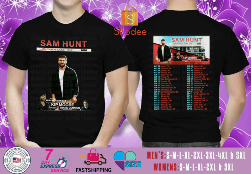 NEW SAM HUNT on The Southside Summer Tour 2020 with Special Guest T-Shirt S-5XL