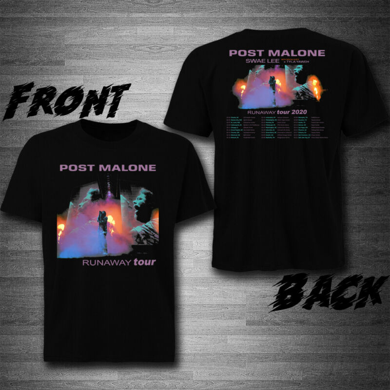 207-POST MALONE Runaway Tour 2020 T-Shirt Tee Exclusive