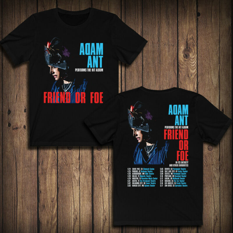 Adam Ant Friend or Foe TOUR 2020 T-SHIRT 100% GUARANTEE