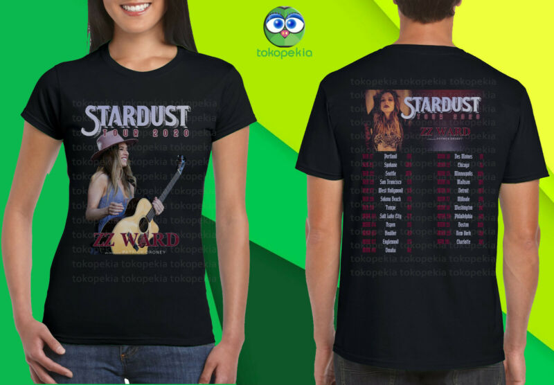 ZZ Ward Stardust Tour 2020 with guests Patrick Dorney Black Mens Womens Tshirt