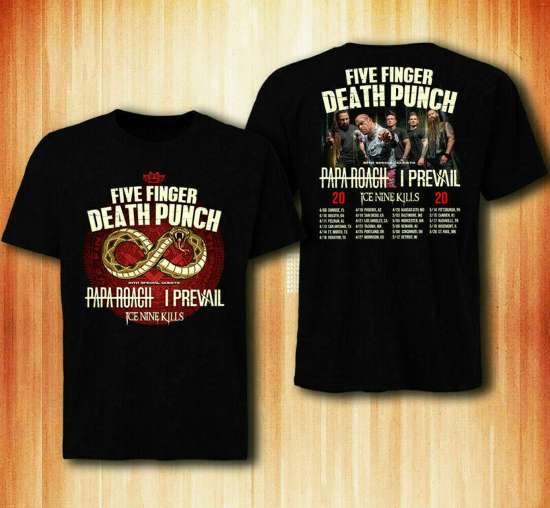 5FIVE FINGER DEATH PUNCH with PAPA ROACH Tour 2020 T-shirt Size S-2XL