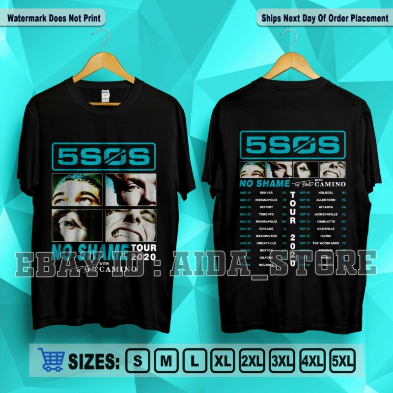 5 Seconds Of Summer 5SOS No Shame Tour 2020 with The Band Camino T-Shirt S-5XL