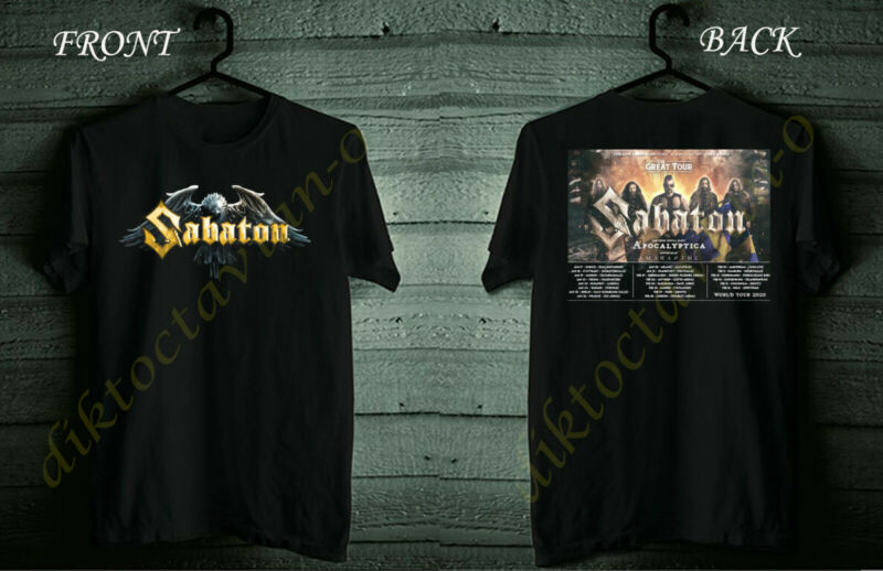 2020 SABATON THE GREAT WORLD TOUR Black Shirt Size S-5XL #Dico