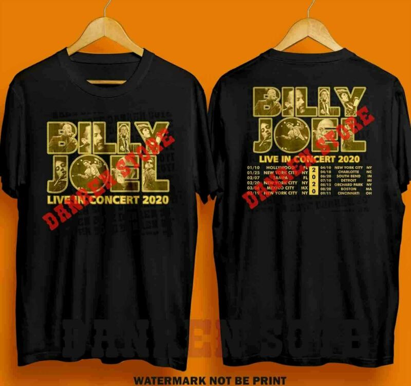 1BILLY JOEL2 Tour 2020 Concert Album Music Pianist T-Shirt Size S-2XL