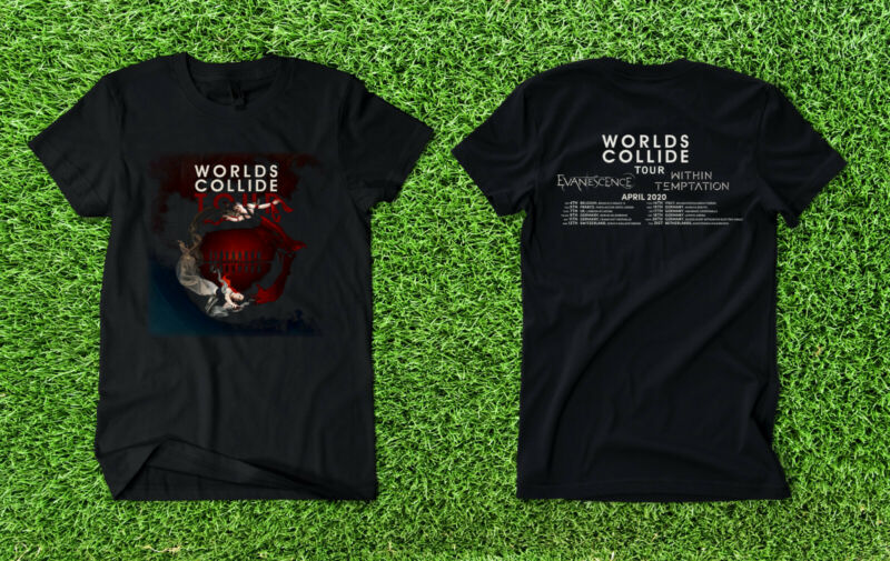 Worlds Collide tour 2020 new t shirt Gildan