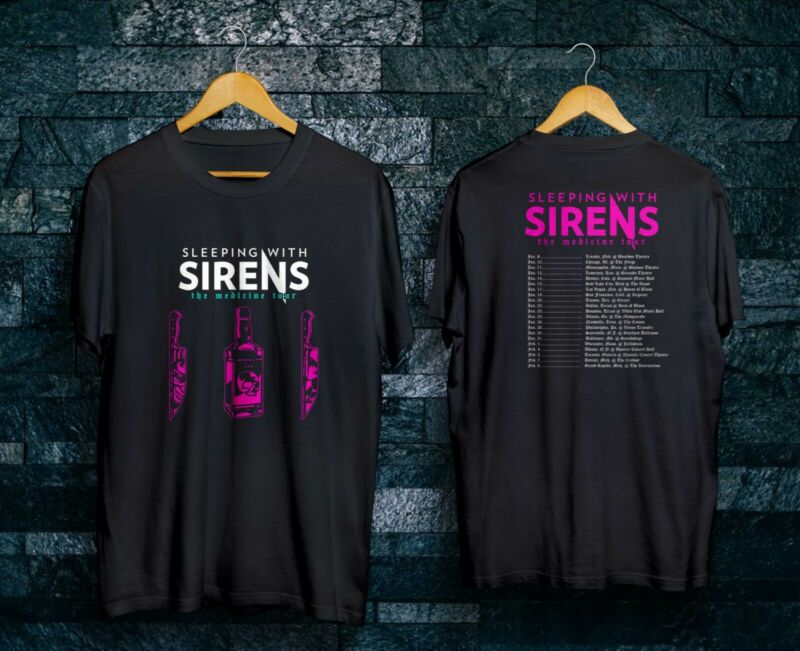 2020 Tshirt Casual Sleeping with sirens Medicine Tour Size S - 2XL