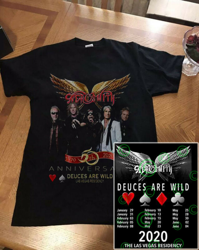 Aerosmith 50th Anniversary Las Vegas Residency Concert Tour 2020 T Shirt