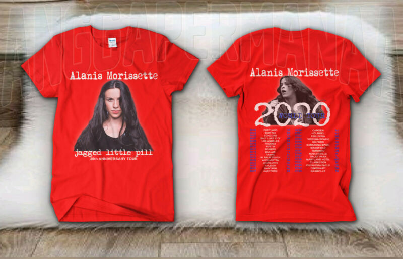 2020 Alanis Morissette "Jagged Little Pill" Tour 2020 Shirt Multi-Color T-Shirt