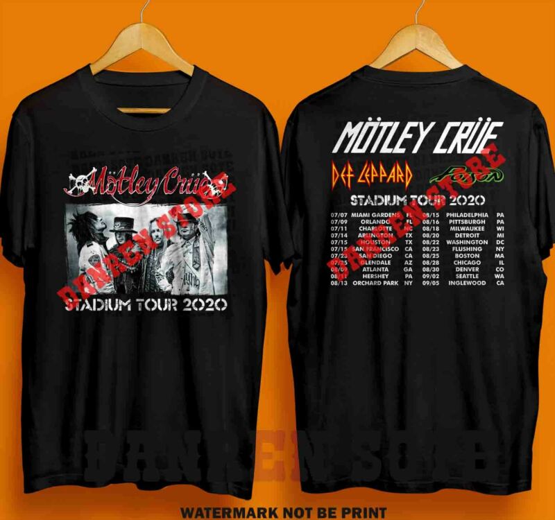 1Motley-Crue2 T-Shirt The Stadium Music Tour 2020 Concert Death Metal Unisex new