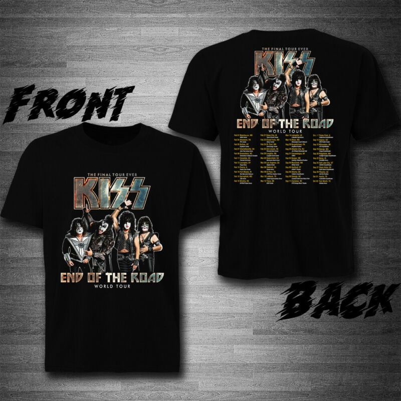 444-KISS BAND TOUR 2020 "END OF THE ROAD" T-Shirt Tee Exclusive new