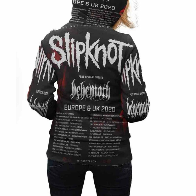 Slipknot Behemoth Tour Dates Europe & UK Tour 2020 Fullprint New Womens Hoodie