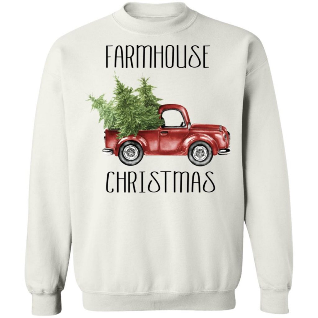 Red Truck Farmhouse Christmas Sweatshirt