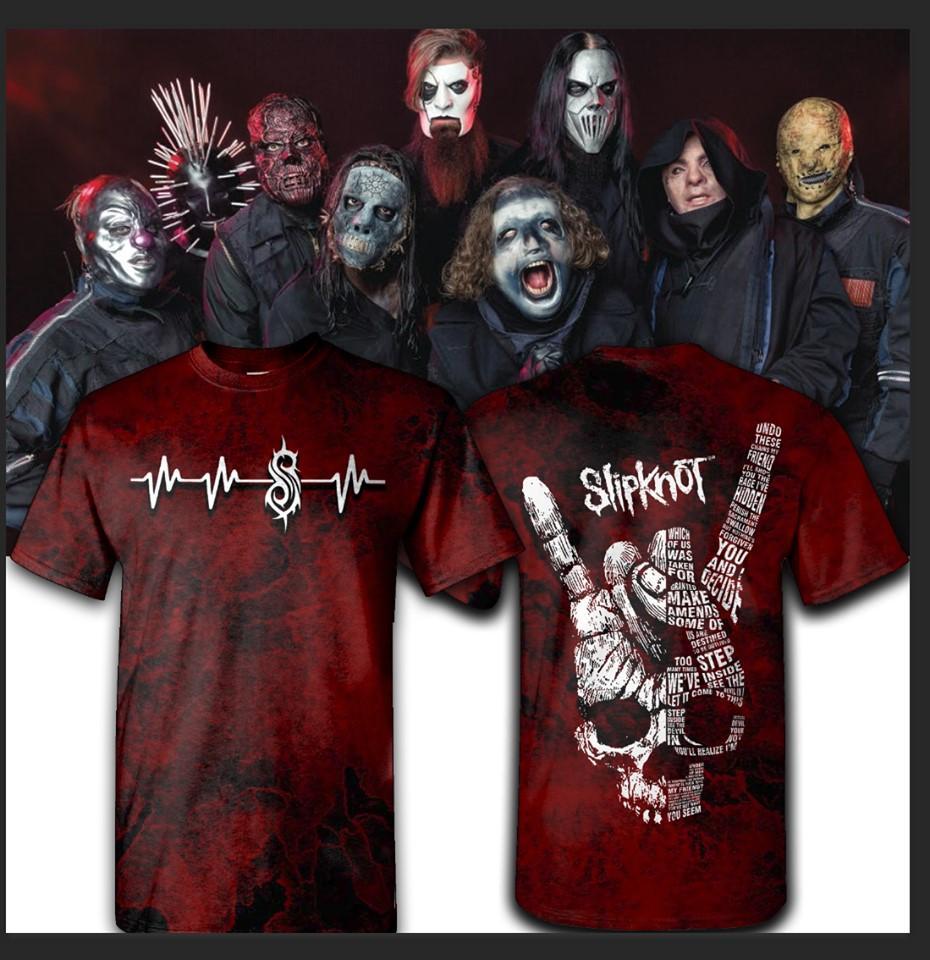 Slipknot Music Band Heartbeat Ripped Skull 3d Shirt