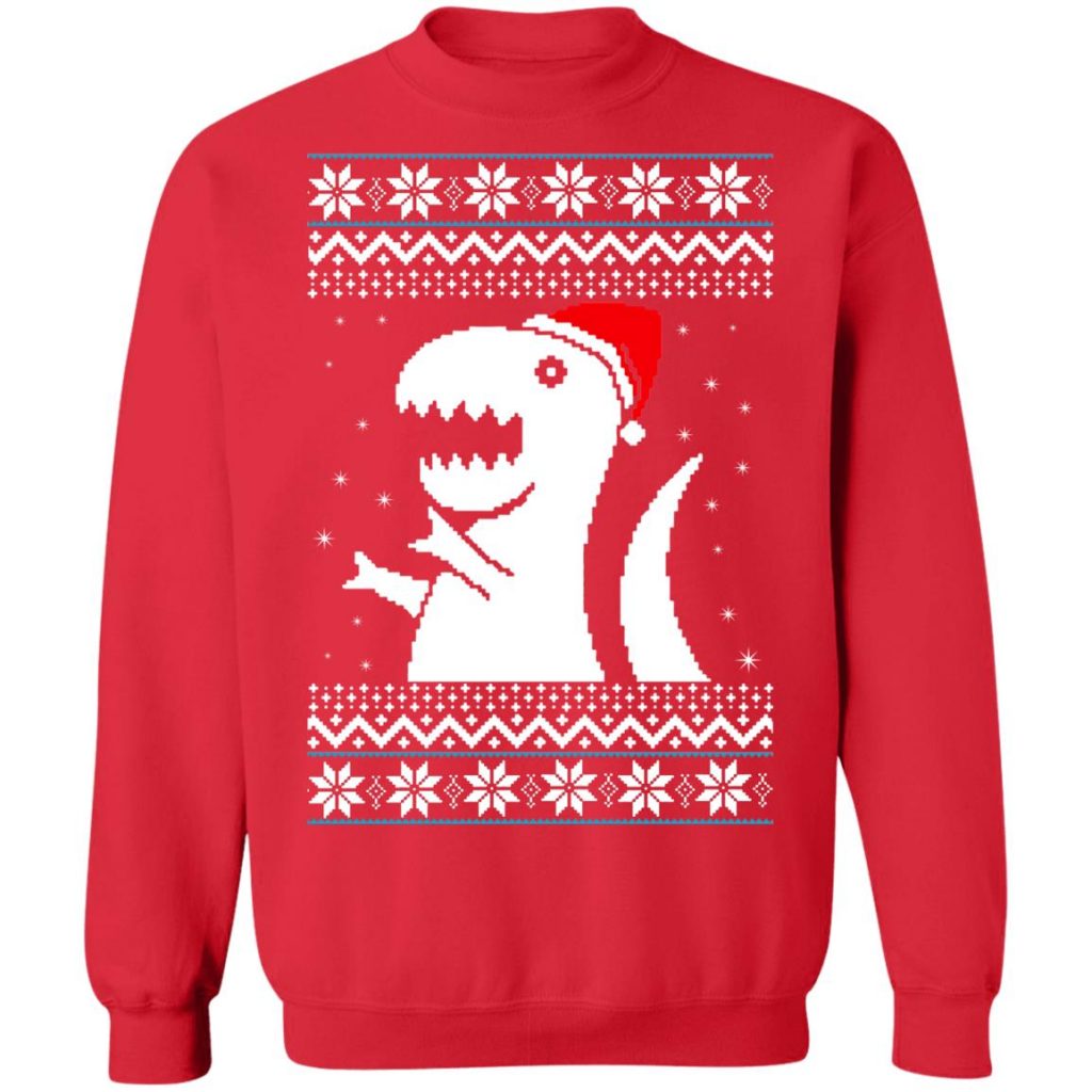 Trex Santa Dino Christmas Sweater