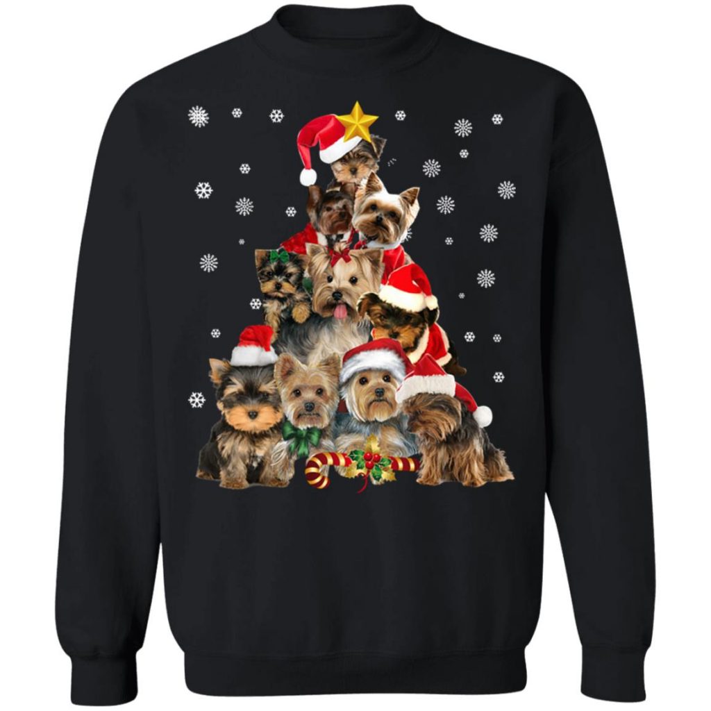 Yorkie Christmas Tree Sweatshirt