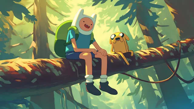 Finn And Jake Adventure Time Forest wallpaper on Pixipics