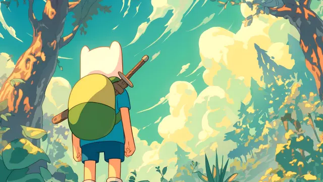 Finn Backpack Sword Journey wallpaper on Pixipics