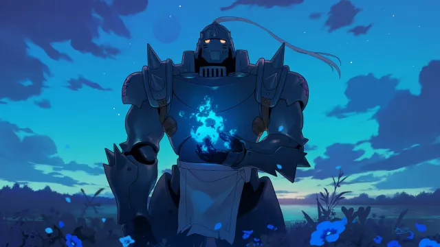 Fullmetal Alchemist Alphonse Elric With Blue Flame wallpaper on Pixipics
