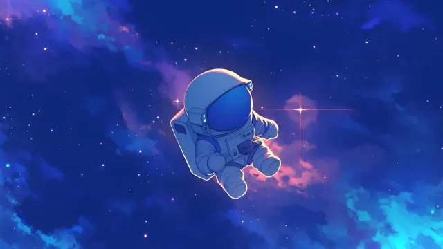 Among Us Cosmic Space Floating Blue wallpaper on Pixipics