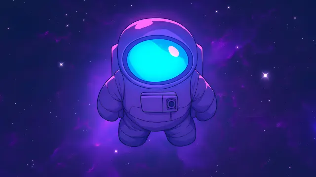 Among Us Purple Crewmate In Galaxy wallpaper on Pixipics