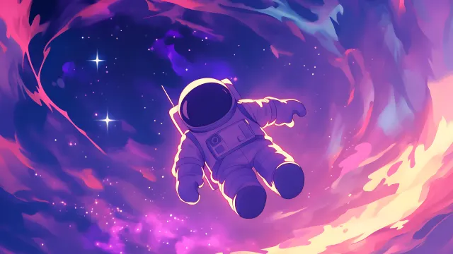 Among Us Space Float Minimal Style wallpaper on Pixipics