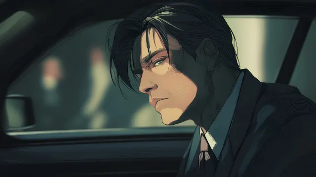 Cool Anime Guy In Car wallpaper on Pixipics