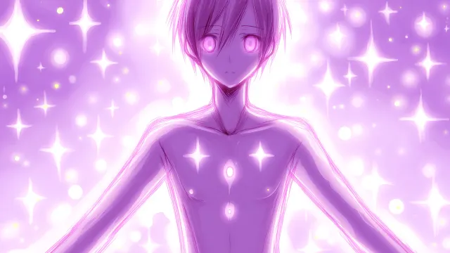 Mysterious Glowing Anime Boy wallpaper on Pixipics