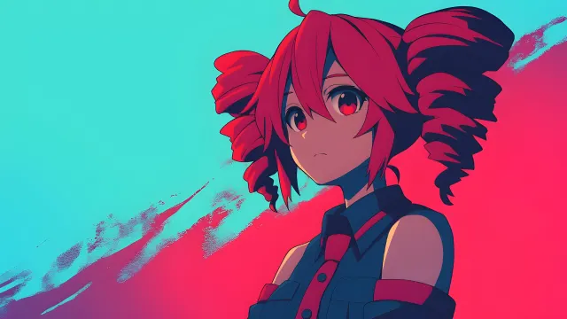 Kasane Teto Vocaloid Pink Blue wallpaper on Pixipics