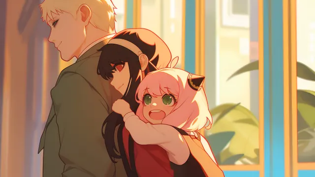 Spy X Family Family Hug wallpaper on Pixipics