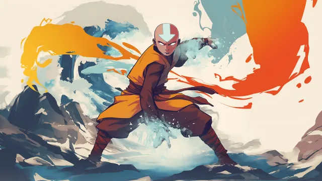 Aang Water Earth Avatar wallpaper on Pixipics