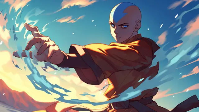 Avatar Aang Waterbending wallpaper on Pixipics