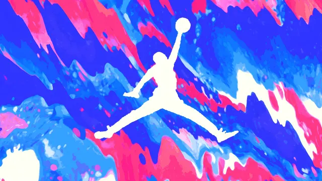 Air Jordan Logo Color Splash wallpaper on Pixipics