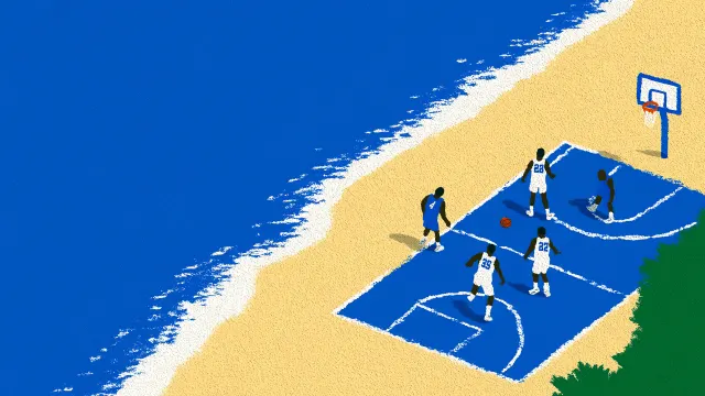 Beach Basketball Dunk Contest wallpaper on Pixipics