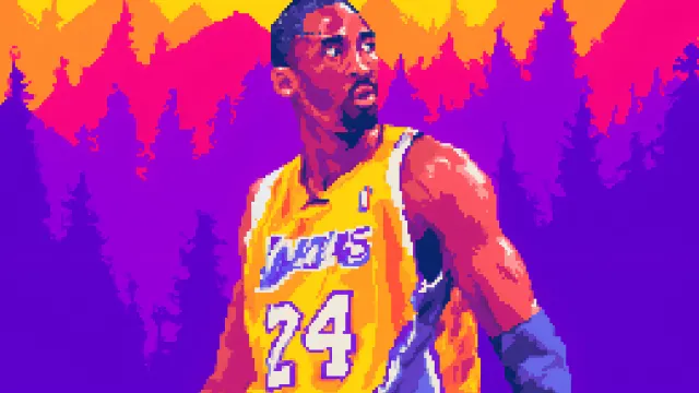 Kobe Bryant Lakers Pixel Vibe wallpaper on Pixipics