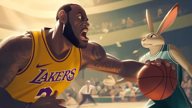 Space Jam Lebron James Vs Bunny wallpaper on Pixipics