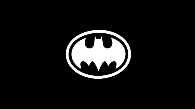 Batman Symbol Black White Minimal Logo wallpaper on Pixipics