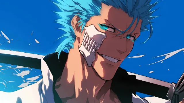 Bleach Grimmjow Angry Face Sword White wallpaper on Pixipics