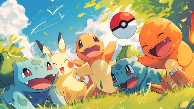 Pikachu Bulbasaur Squirtle Charmander wallpaper on Pixipics